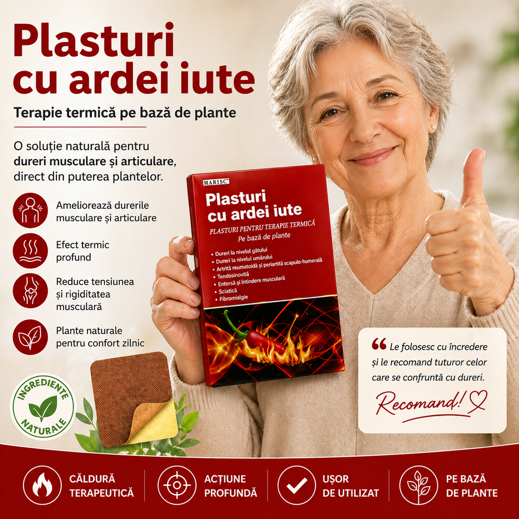 Set 80 Plasturi cu Ardei Iute™