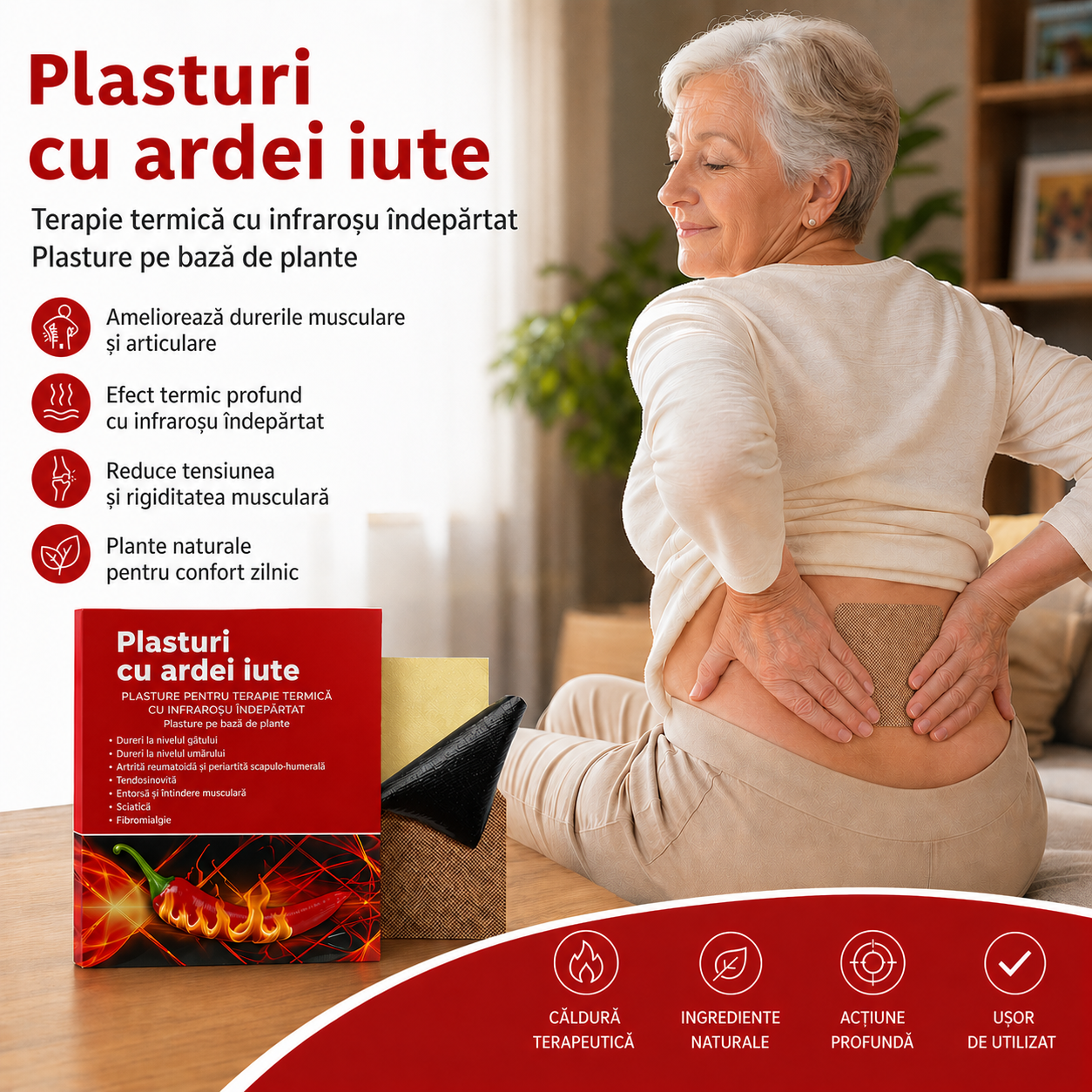 Set 80 Plasturi cu Ardei Iute™